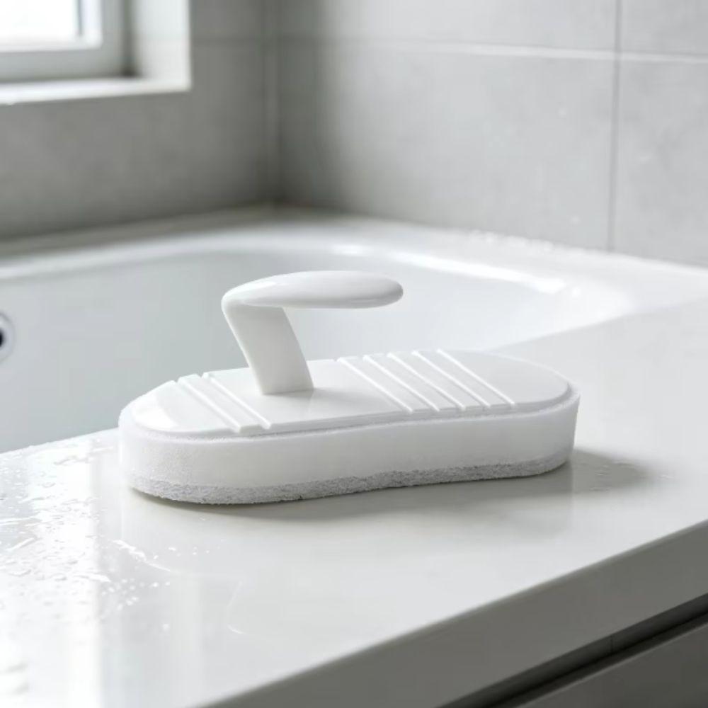 Flexible Handle Handheld Cleaning Brush Multi-purpose Ergonomic Design Sponge Scrubber Stain Removal Bendable Sponge