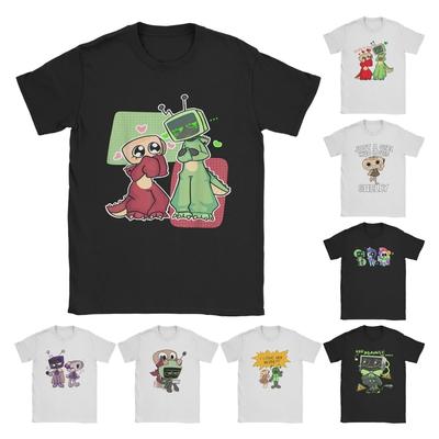 Hipster Vee und Shelly aus Dandy's Welt T-Shirt für Herren Rundhals Baumwoll-T-Shirts Cartoon Kurzarm-Tees 6XL Merchandise
