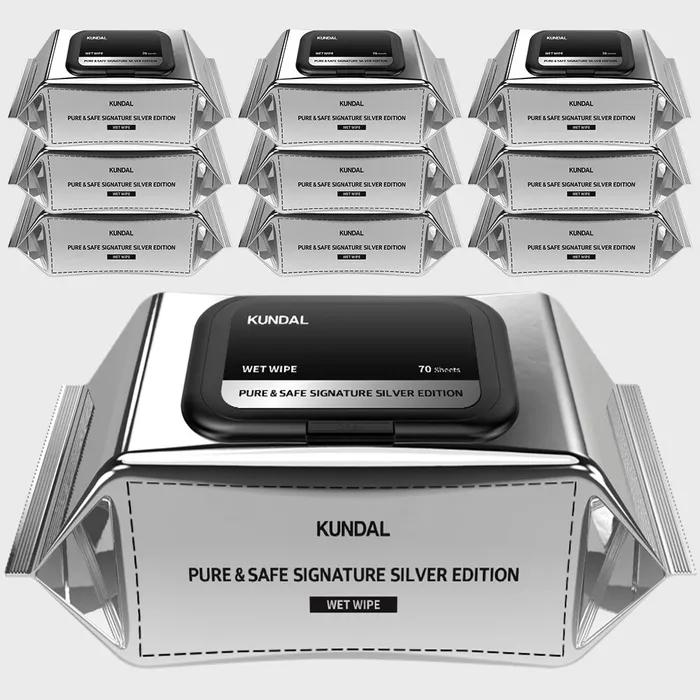 Pure & Safe Signature Silver Edition Babyservietter 70 stk x 10 pakker