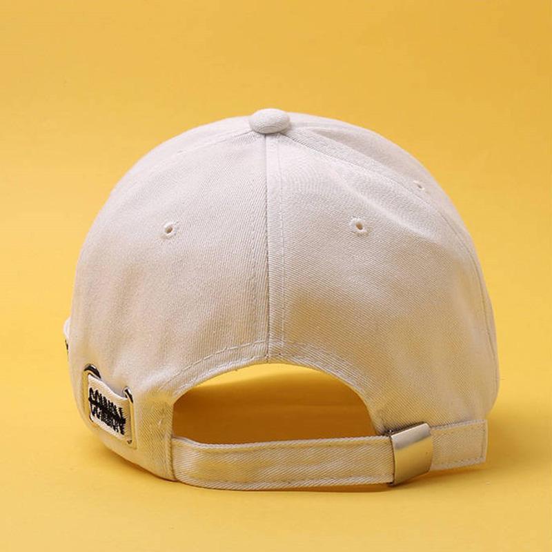 Ricygvm Fashion Letter Baseball Hat For Women Solid Color Peaked Cap Unisex Cotton Casual Duck Tongue Hats Outdoor Sun Visors