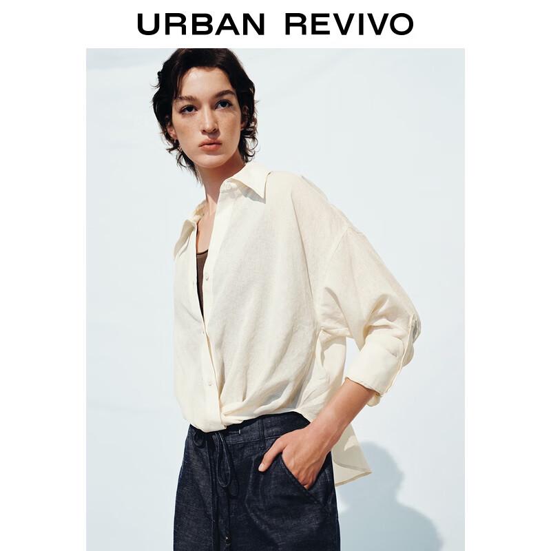 UR 2025 Autumn Elegant Pleated Oversized Long Sleeve Blouse