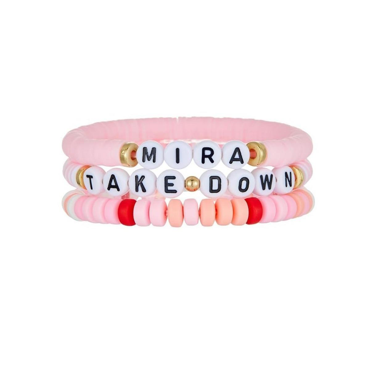 JYL TS Bracelet  Healing Design Feng Shui Health & Blessing Pink three-piece suit бледный аква