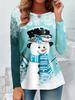 Women's Sweatshirt 3D Prints Christmas Theme Kawaii Graphics Long Sleeve T-shirt Casual Loose Fit O-Neck Tee Long Sleeve Tops