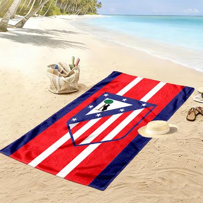 Atletico Madrid Logo Print Beach Towel, Large Soft Quick Dry Towel for Beach Camping Swimming