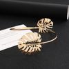 Hollow Leaf Adjustable Metal Bracelet - Simple, Fashionable, Lightweight Jewelry for Women