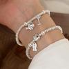 Exquisite Cute Kitten & Puppy Bracelet: Women's Fashionable Hand Jewelry