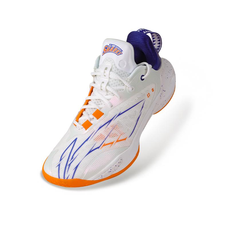 Li Ning Flash Attack 11 CBA Shanghai Team PE Edition Men Basketball Shoes White Orange ABAU053-29