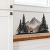 Creative Simulation 3D Green Pine Snow Mountain Bedroom, Living Room and Home Decoration Wall Stickers