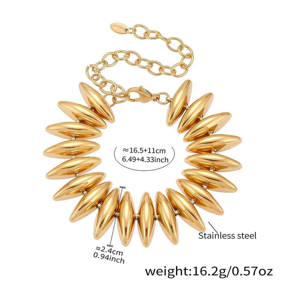 

New Fashionable And Elegant Necklace For Women Hand-Assembled Bracelet Necklace Set Stainless Steel Plated Jewelry Accessories