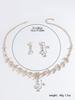 Damen Modedesign Wassertropfen Geometrische Halskette Ohrringe Krone Zirkon Set Hochzeitsparty Festival Geschenk