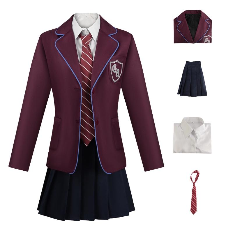 Cosplay Costume Matilda Purple School Uniform Dress Halloween Party Prop Gifts