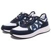 Armani Exchange Logo Decorated Thick Sole Mesh Lace-Up Casual Sneakers Low Top Lifestyle Shoes Men Sneakers White Navy-Blue XUX090XV276S563