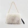 Luxury Faux Fur Clutch Purse Handbags for Women Winter Plush Chain Underarm Bags Female Furry Shoulder Crossbody Bag Phe Pouch