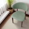 Funda para Silla con Respaldo en Forma de C Color Sólido Elástica Extraíble Fundas Divididas para Sillas de Madera Decoración del Hogar Protector de Asiento a Prueba de Polvo