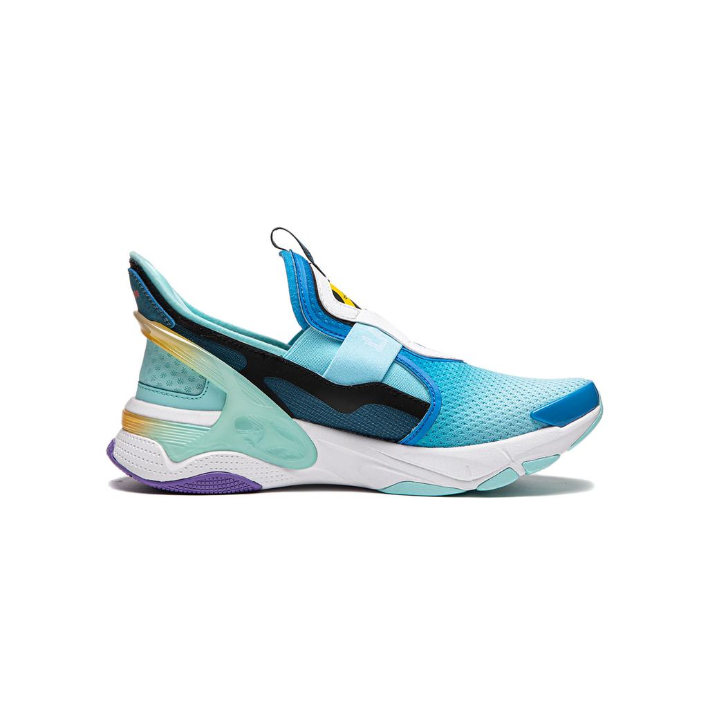 Li Ning Kids Comfortable Versatile Low-Top Casual Shoes Kids Sneaker Light-Wax-Blue Dark-Teal-Blue Black YKCU102-3