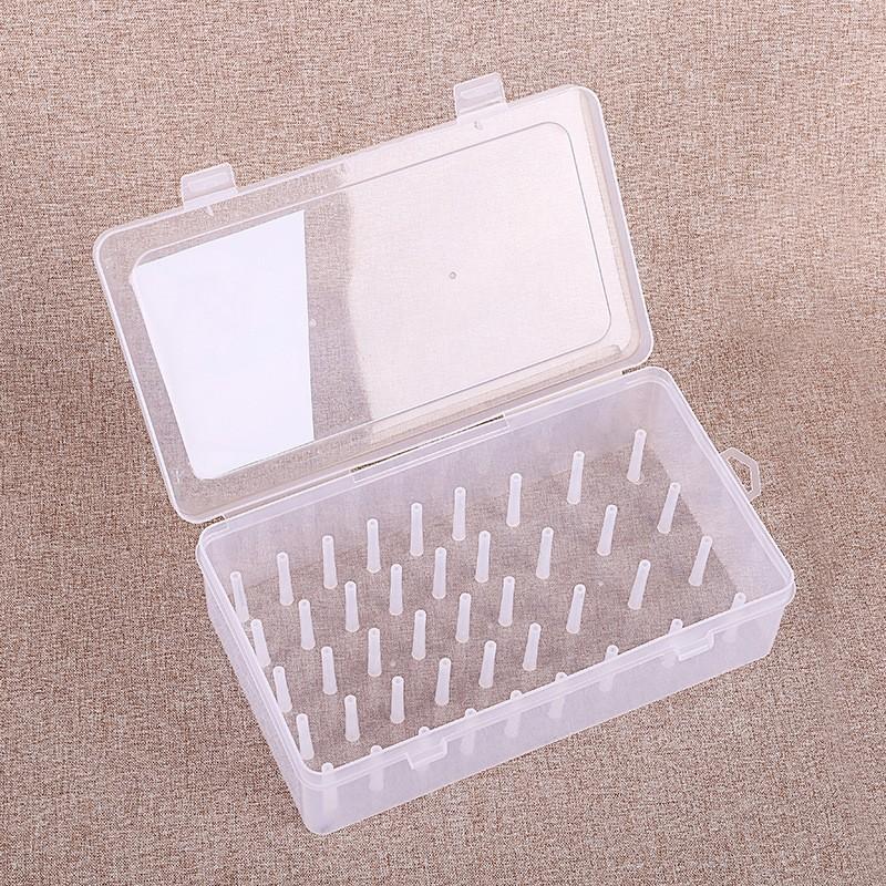 42 Roll Transparent Pp Plastic Embroidery Sewing Set Storage Box Portable Large Capacity Sewing Thread Storage Case