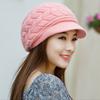 Women'S Autumn/Winter Knitted Hat With Fleece Lining Stylish And Versatile Beret Outdoor Warm Hat