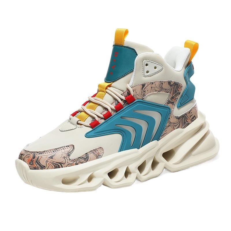 New winter leather blade sole men's shoes platform country dad shoes men's running shoes large size sports shoes