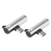 2PCS USB C to 3.5mm o Adapter 2 in 1 o Charging USB C to o Jack ABS USB C to oJack