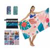 Customized Printed Sublimation Microfiber  Quick Dry Sand Free Oversized  Beach Towel with Logo  Bath Towel for Travel