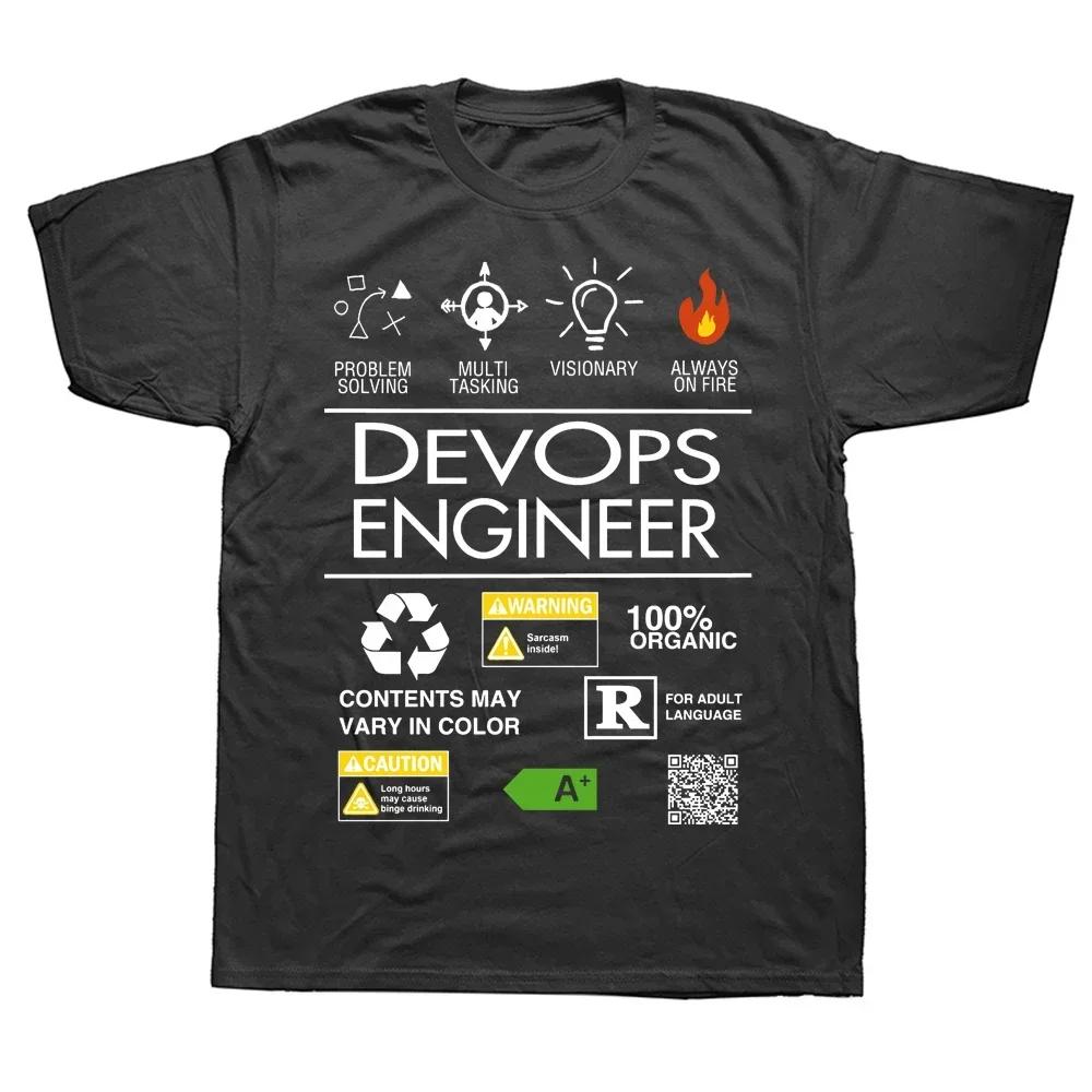 Funny DevOps Engineer Always on Fire TShirts Summer Graph... XXXL