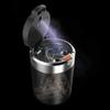Compact Smokeless Ashtray Detachable Car Cigarette Ashtray with LED Light Car Trash Can for Most Car Cup Holder