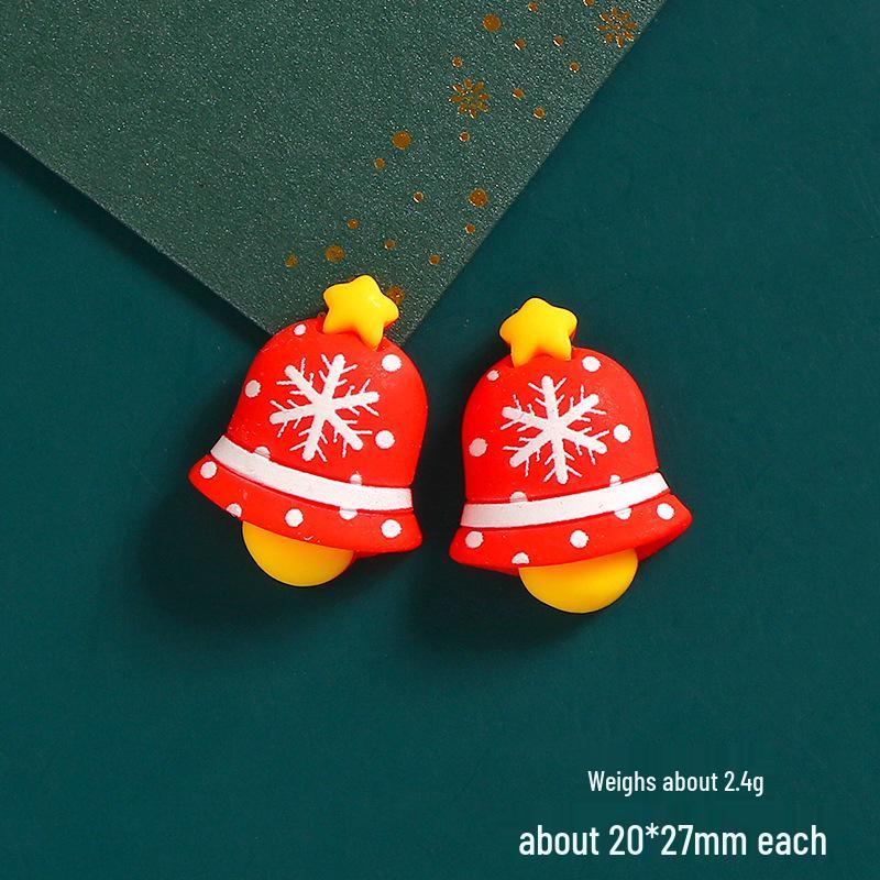 DIY Cartoon Santa & Reindeer Resin Accessories for Phone Cases & Hair Ties