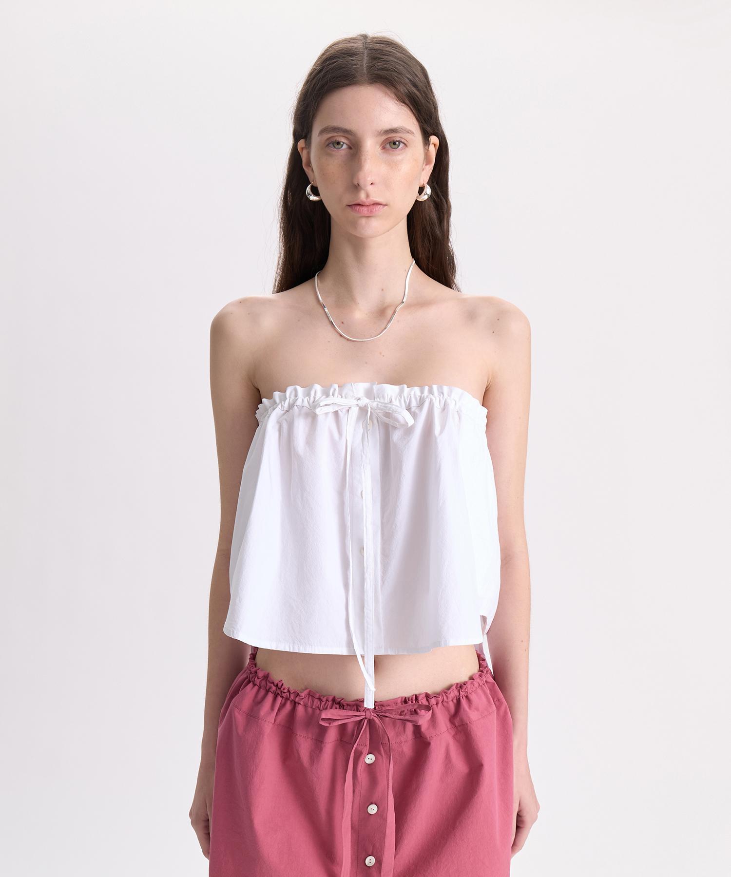 Gyeong Mini Shirt Skirt_White White