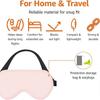 Natural mulberry silk curved sleeping eye mask with adjustable straps, one size fits all, pink