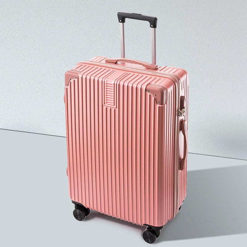 Durable Large-Capacity Leather Travel Suitcase with Universal Wheels and Password Lock