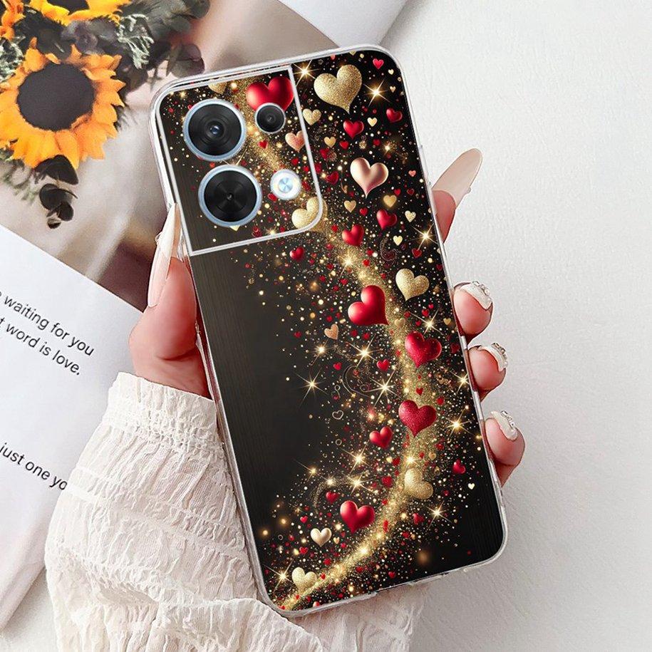 For OPPO Reno 8 Case CPH2359 Cover Cute Cartoon Cat Carp Lion Soft Silicone Shockproof Bumper For OPPO Reno8 Pro 5G CPH2357 Capa