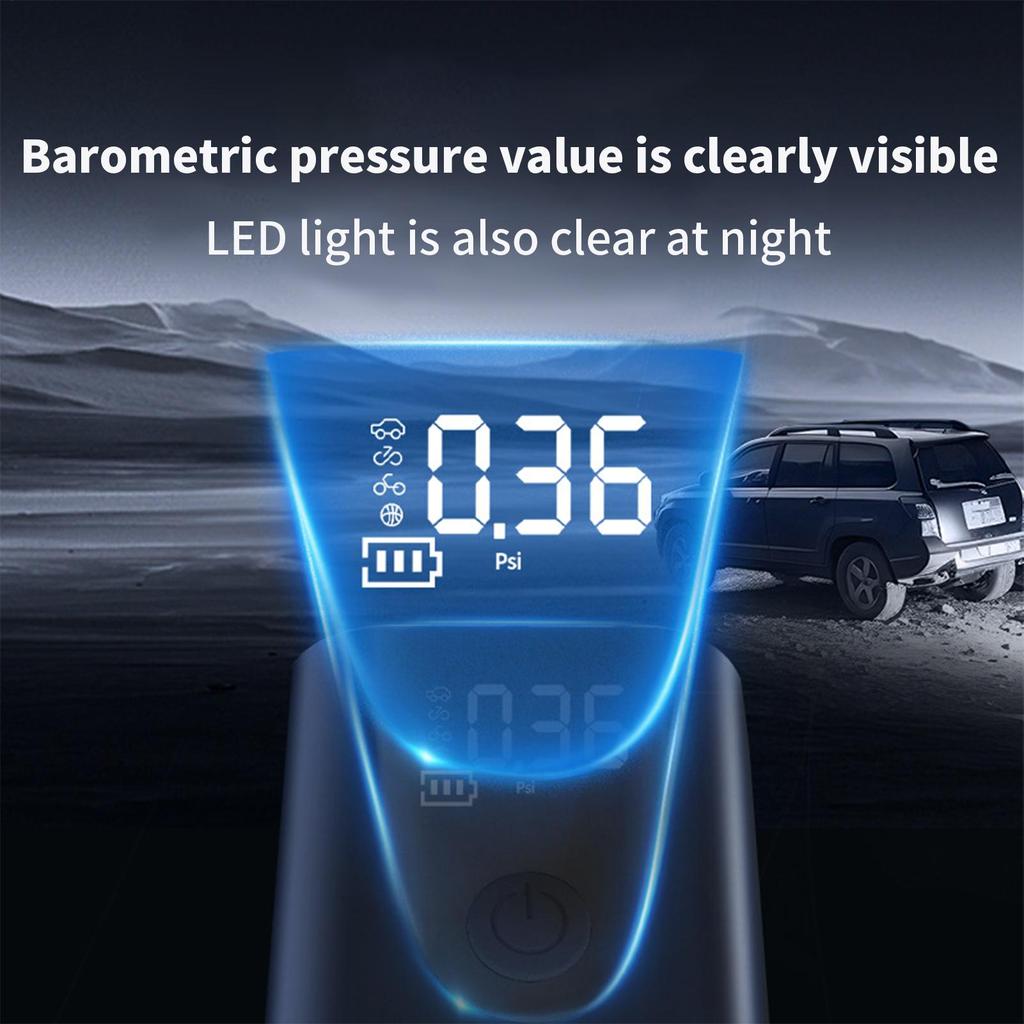 Digital Tire Inflator Portable Inflator Pump Rechargeable Air Pump Inflator Air Pump Tire Air Compressor for Home Family