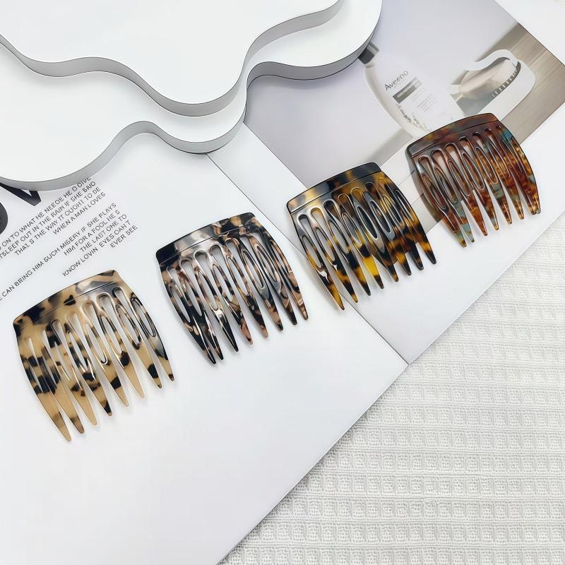 French Style Small Hair Comb Clip Simple Acetic Acid Hair Styling Accessories for Women Girls Tangle-free Broken Hair Fixed Clip