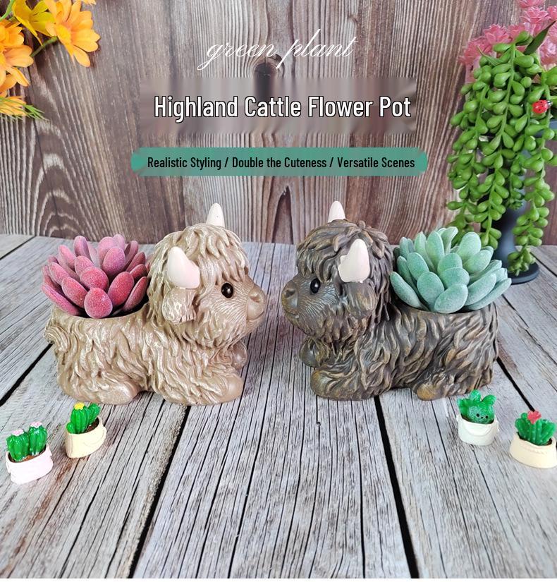 Plateau Yak Resin Statue Ornament