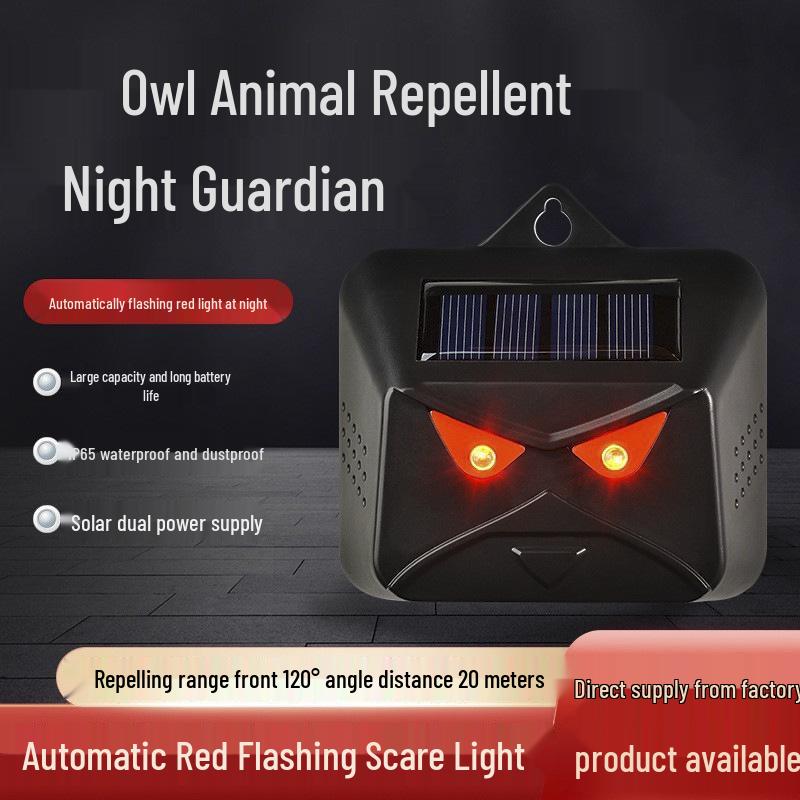 Solar-Powered Waterproof Outdoor Animal Repeller with Automatic Night Light
