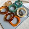 Europe American Style Wide Open Bangle Round Cuff Bangles Fashion Resin Bangle  Gift