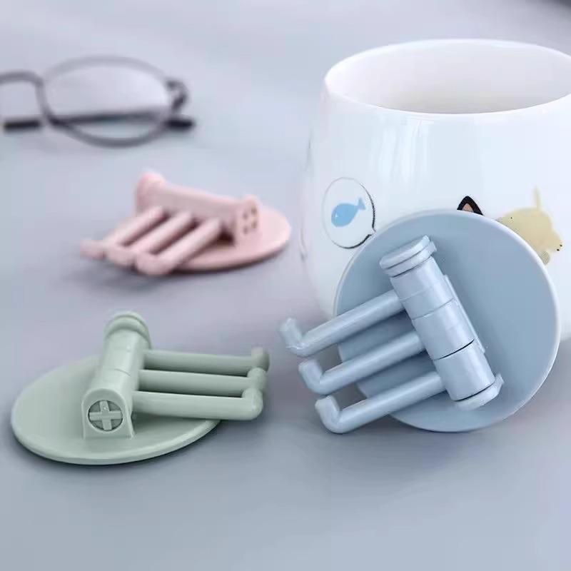 

Multifunctional Rotating Adhesive Hook for Kitchen & Bathroom - Punch-Free, Traceless