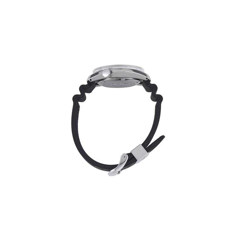 Seiko 200 Meters Waterproof Automatic Silicone Strap 44mm Men's Watch Black Dial Spb079j1