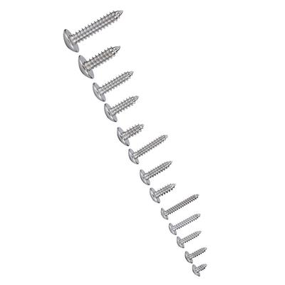 180 Pcs 304 Stainless Steel Self Tapping Screws M3 M4 M5 M6 Truss Head Wood Screws Flat Head Coarse Threaded Assortment Set