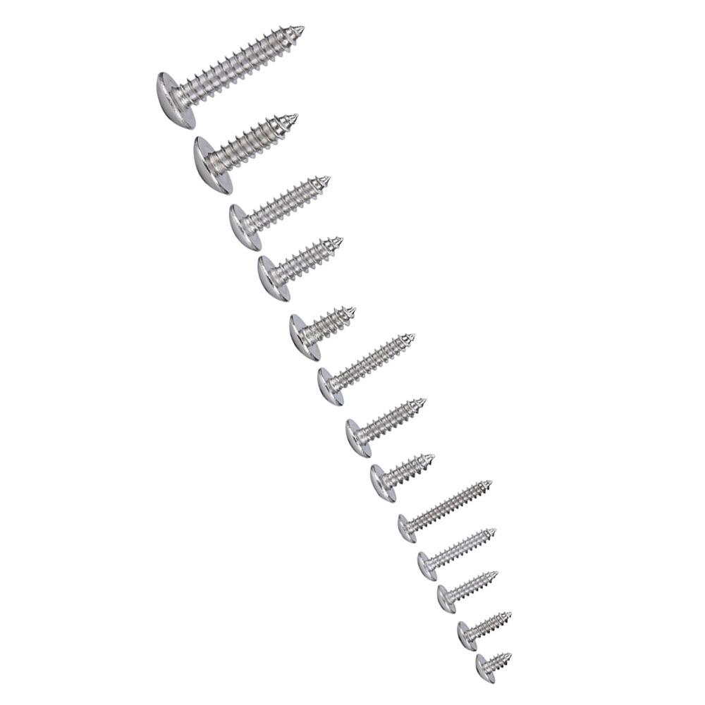 180 Pcs 304 Stainless Steel Self Tapping Screws M3 M4 M5 M6 Truss Head Wood Screws Flat Head Coarse Threaded Assortment Set