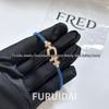 Fei Jia Horseshoe & Eight-Character Buckle Diamond Nylon Bracelet for Couples