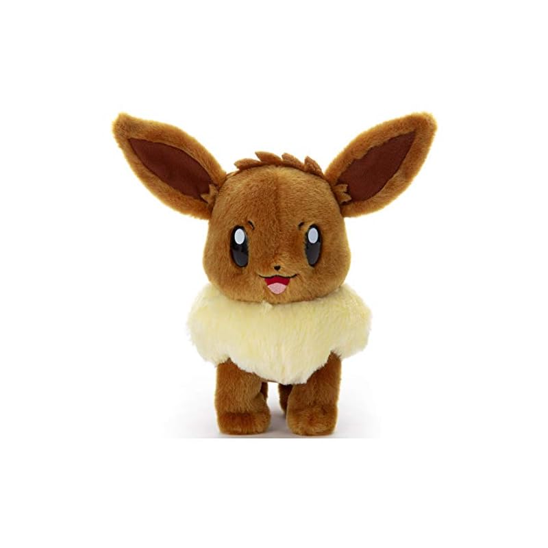 Takara Tomy Arts Pokémon I Choose You! Plush Toy Eevee, Approximately 21cm Tall