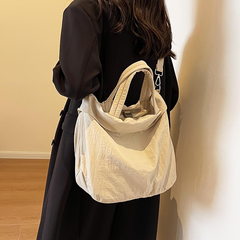 Women'S Stylish Casual Large-Capacity Nylon Shoulder Bag, Lightweight Crossbody Bag fShopping And Travel Handbag.