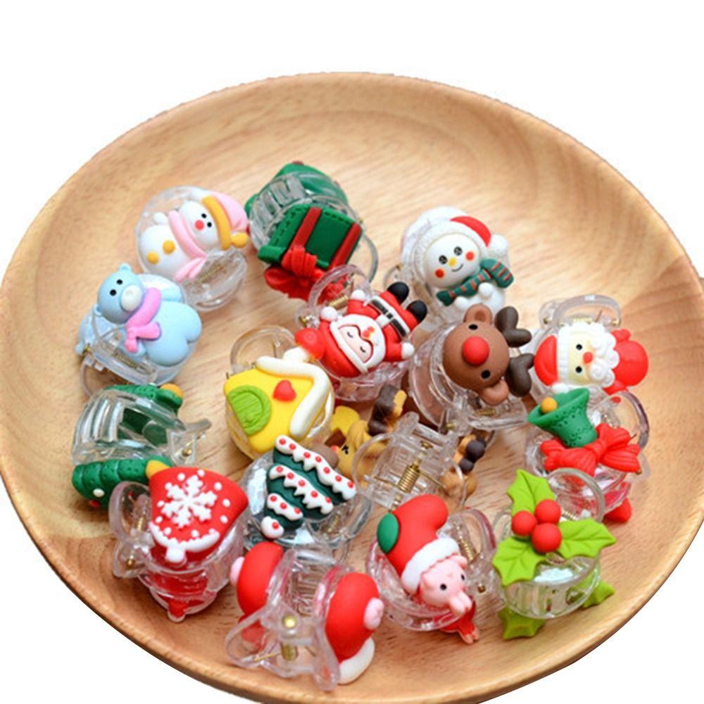 Hairwear New Year Hairpins Hair Crab Mini Hair Claw Christmas Hair Clip Korean Style Barrette