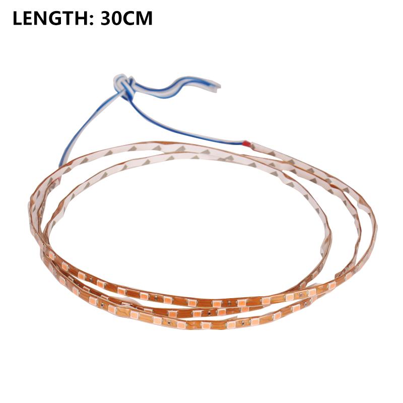 30/45/60cm LED Strip Motorcycle decorative Lantern Car Interior Atmosphere Lights Flexible Tape Rope Stripe Ray Tape