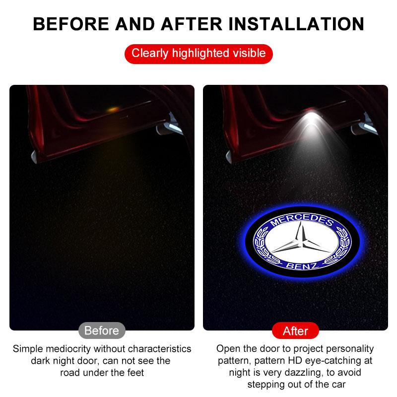 2025 Hot For Benz HD LED Car Door Welcome Light Laser Projector For Mercedes-Benz C550 C180 C200 C220 C230 C250 C280 C300 C350 C