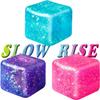 Slow Rise Glitter Stress Cube Stress Balls Malt Sugar Stress Balls for Adults & Kids ADHD Fidget Toys Anxiety Squishy Toys