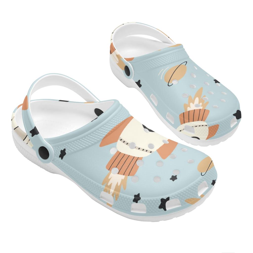 Cute Printed EVA Clogs Adult Unisex Lightweight Breathable Slip On Casual Shoes Soft Sole Summer Sandals Daily Comfort Wear