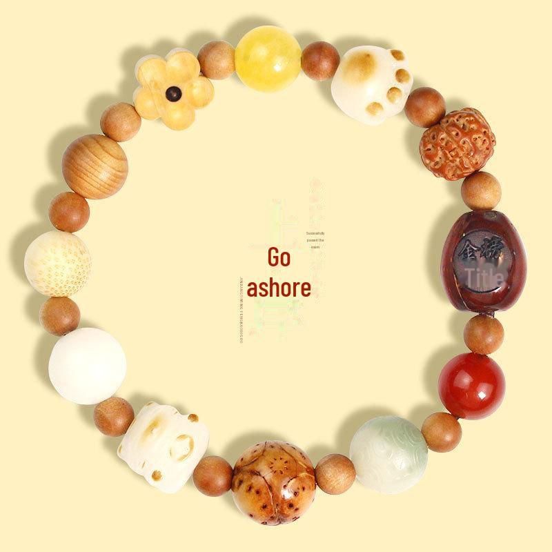 Bodhi Cat Claw Carved Bracelet - Women's Soft Wrap, Xiaohongshu Style, Charcoal-Roasted Bodhi.