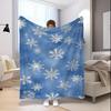 Snowflake Pattern Blanket Microfiber Flannel Cover Blanket Bedroom Living Room Sofa Soft And Comfortable Home Decoration